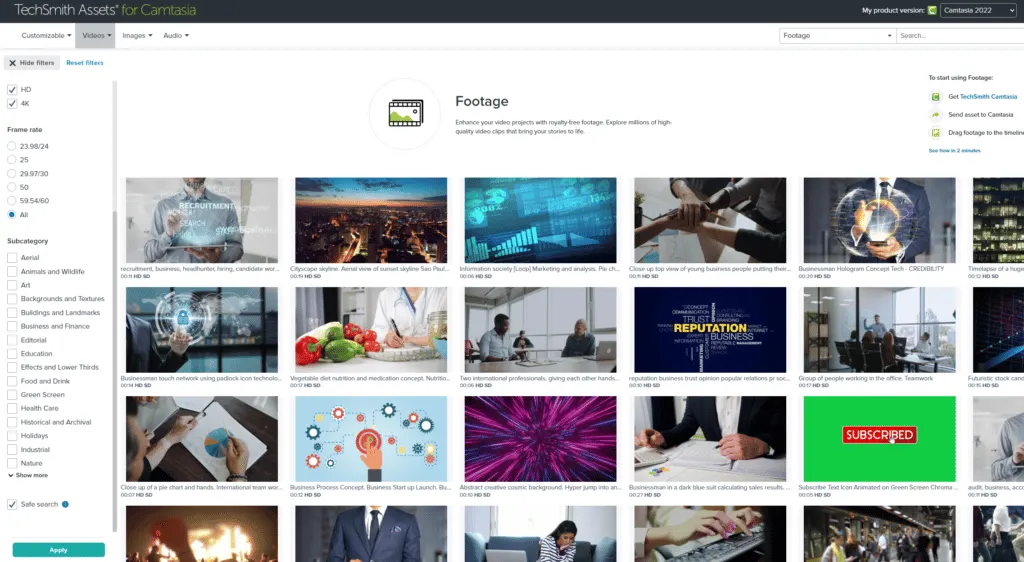 TechSmith Camtasia Assets Bookstore